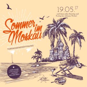 Sommer im Moskau Terrassen-eröffnung Angebote Cafe Moskau