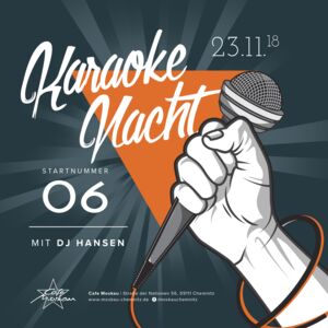 Karaoke Nacht Startnummer 6 Angebote Cafe Moskau